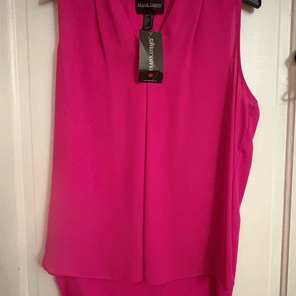 Frank Lyman Design Fuchsia Sleeveless Blouse